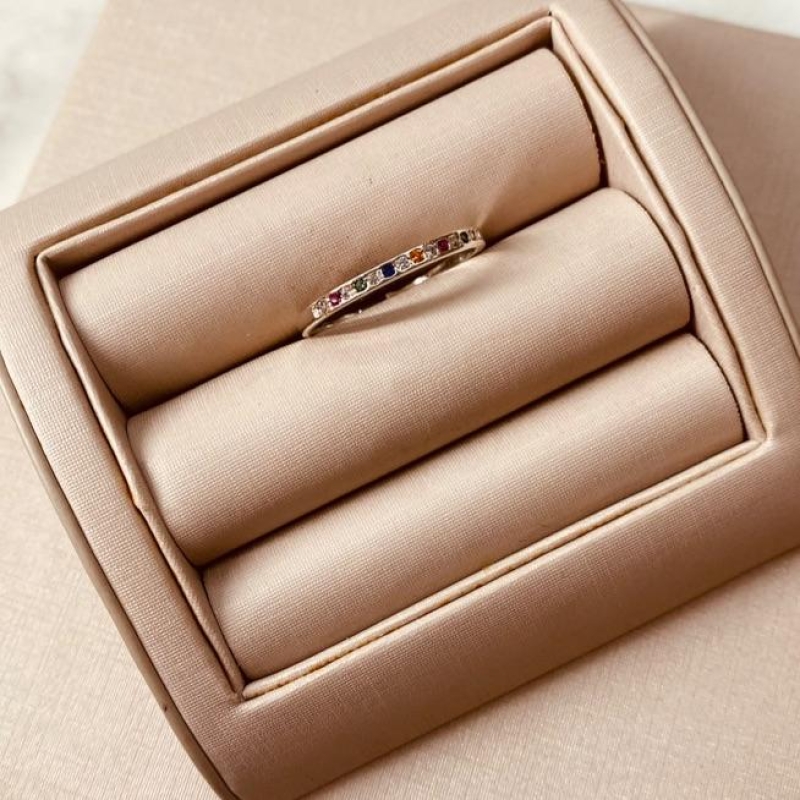 AN PRATA MEIA ALIANÇA COLORS