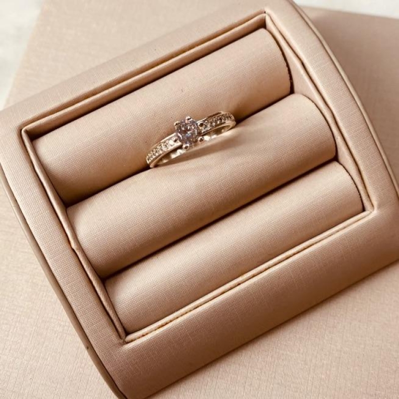 AN PRATA SOLITÁRIO ARO MICROCRAVEJADO