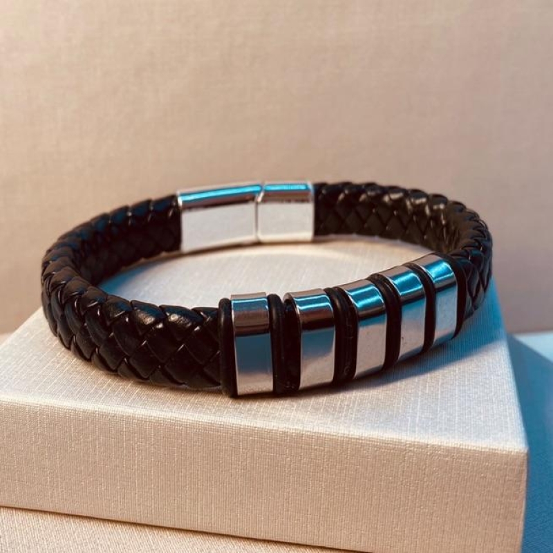 BRAC AÇO COURO 5 FIOS