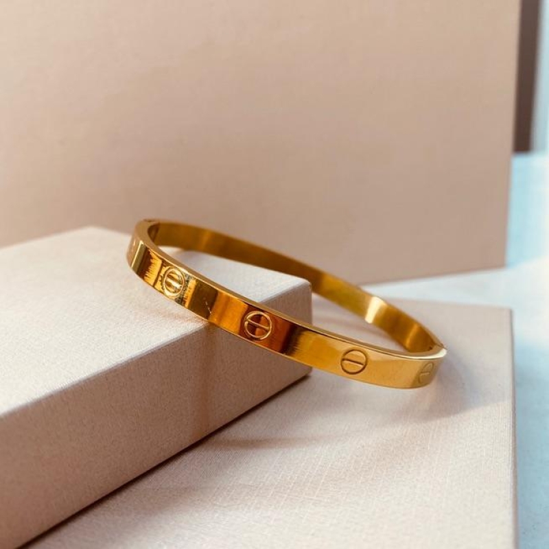 BRAC STEEL PREMIUM OURO INSPIRAÇÃO CARTIER