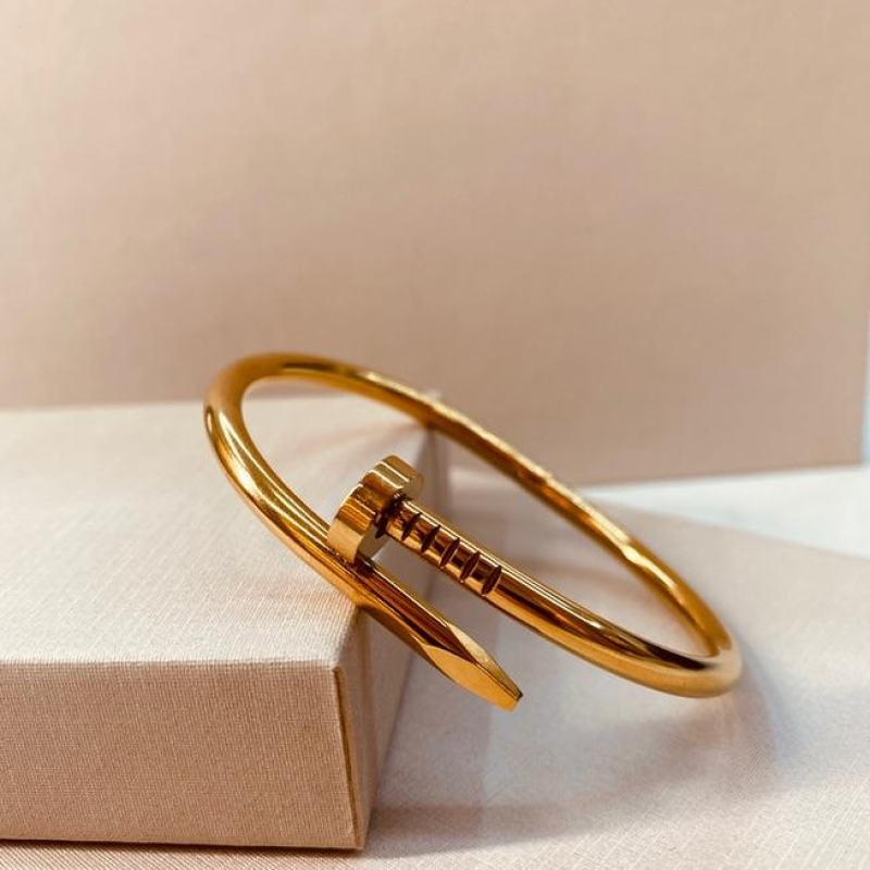 BRAC STEEL PREMIUM OURO INSPIRAÇÃO CARTIER PREGO