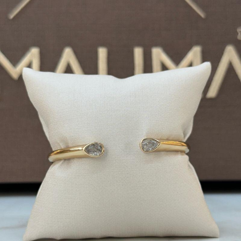 BRAC OURO ABERTO GOTA ZIRCONIA