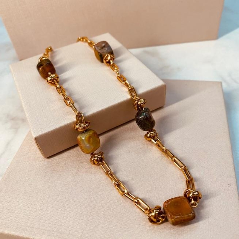 CK OURO CARTIER E PEDRA NATURAL