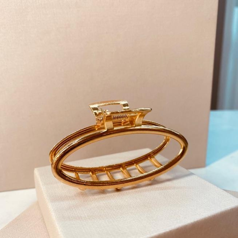 PRENDEDOR DE CABELO OURO OVAL