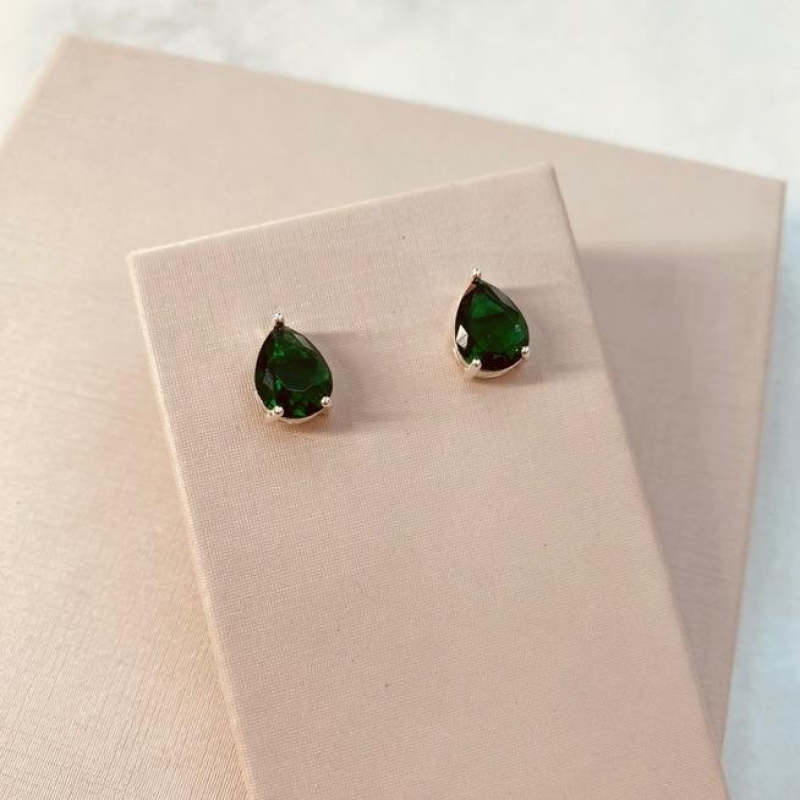 BR PRATA GOTA ESMERALDA