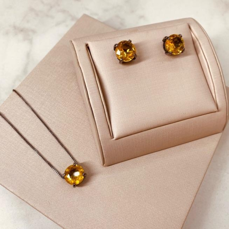 CJ NEGRO REDONDO AMARELO