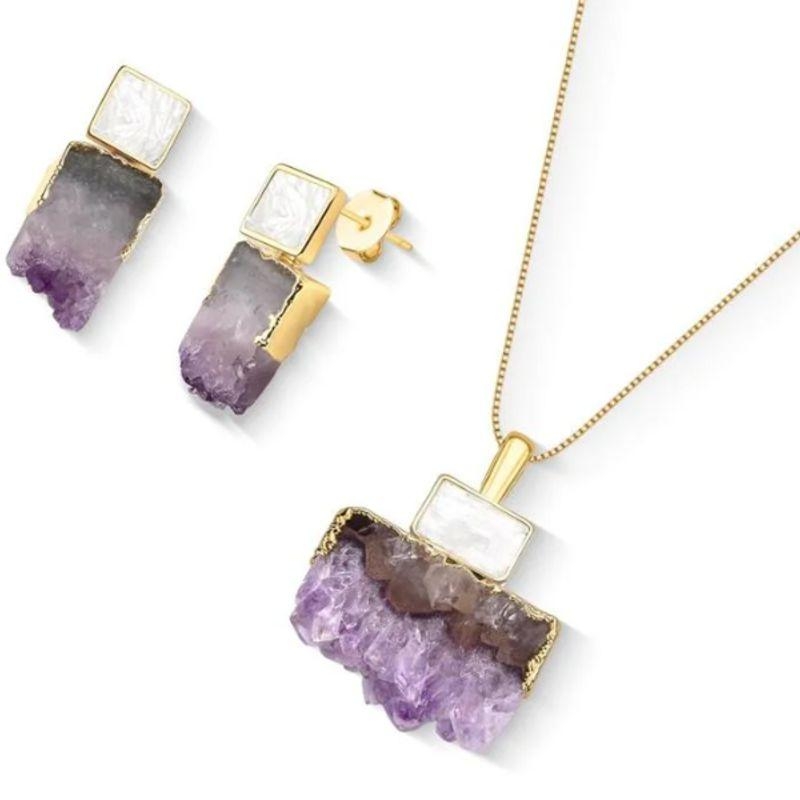 CJ OURO GEODO NATURAL E SELENITA RETANGULO