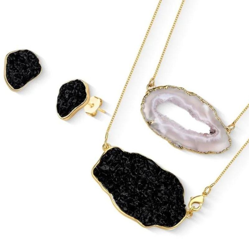 CJ OURO GEODO NATURAL E TURMALINA