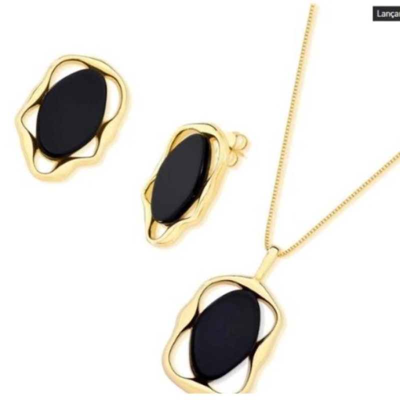 CJ OURO MOVIMENTO AGATA PRETA