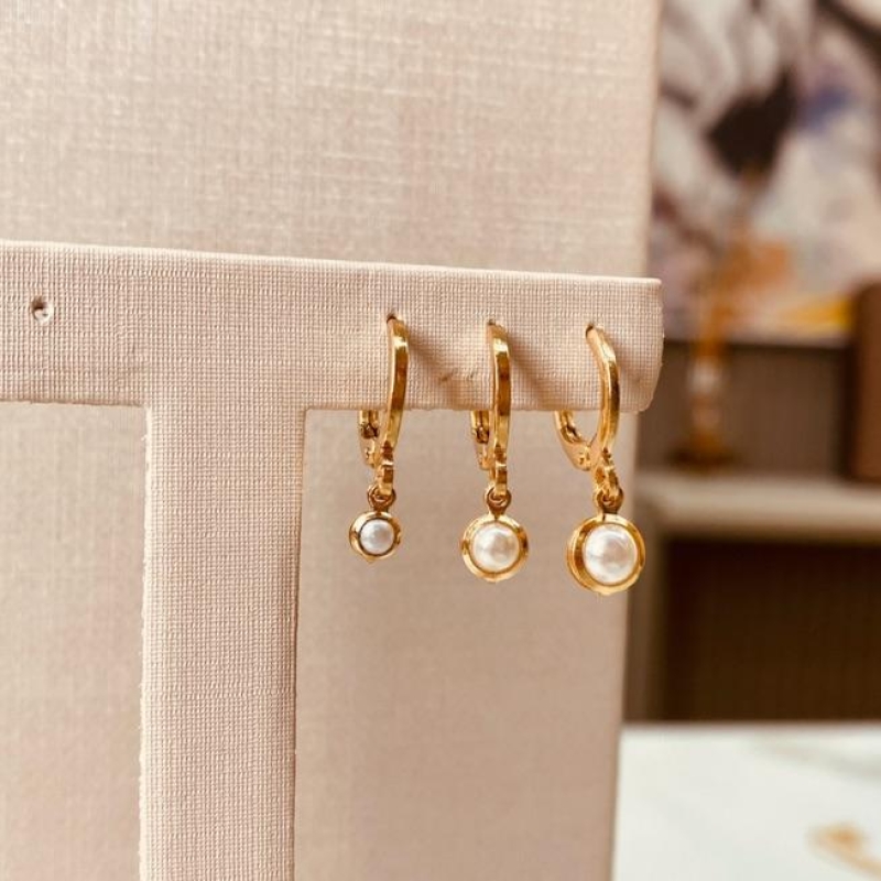 TR OURO ARGOLA FINA PGS PEROLAS P,M,G