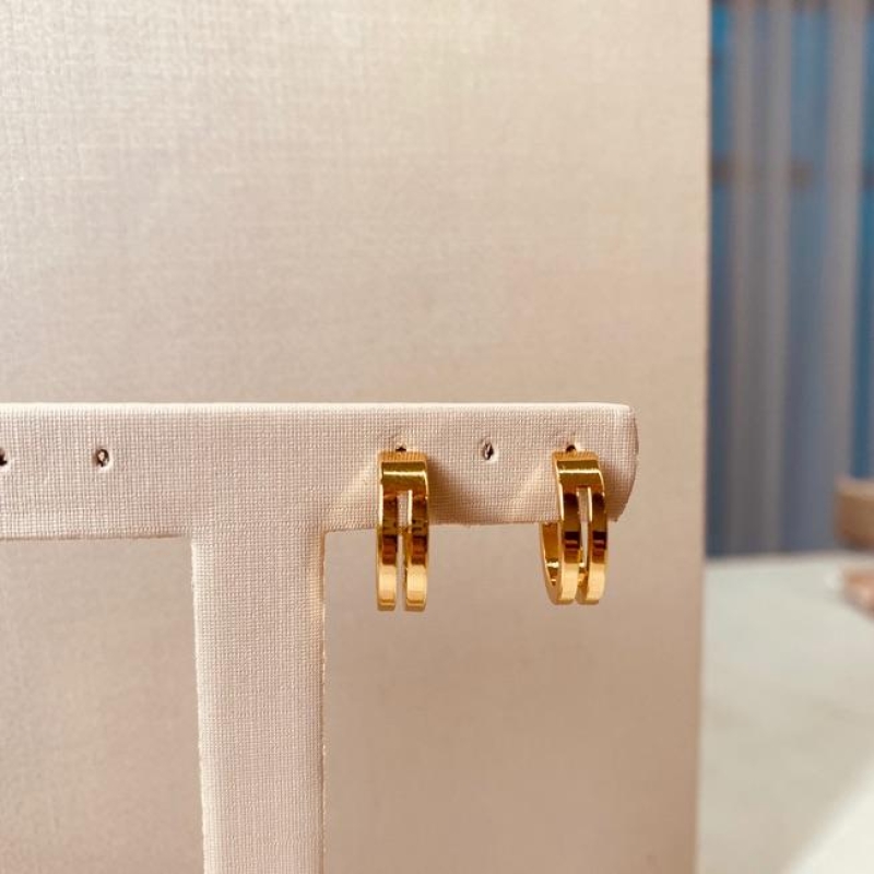 BR OURO ARGOLA LISA VAZADA