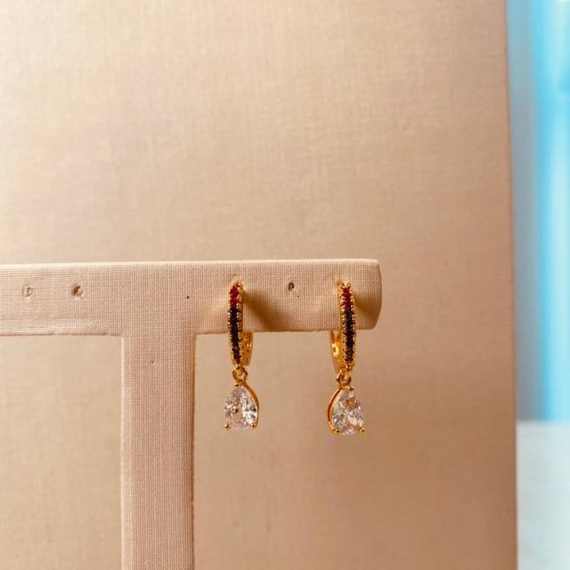 BR OURO ARGOLA MICRO CRAVEJADA COLOR PG GOTA G