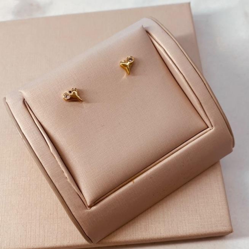 BR OURO CORAÇÃO PONTO ZIRCONIA