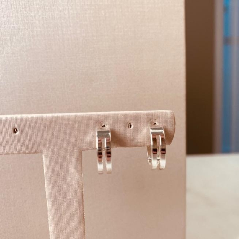 BR PRATA ARGOLA LISA VAZADA