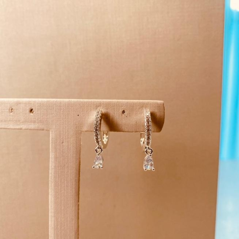 BR PRATA ARGOLA MICRO CRAVEJADA PG GOTA