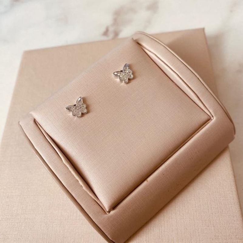 BR PRATA BORBOLETA MICRO CRAVEJADA