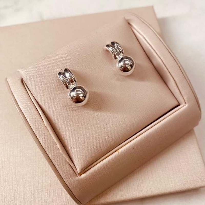 BR PRATA MEIA ARGOLA E BOLA LISA