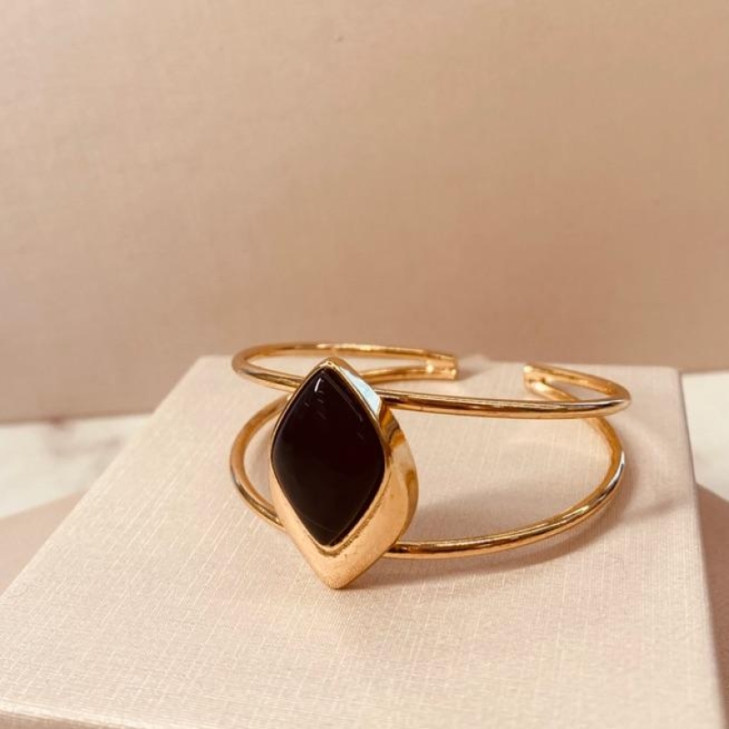 BRAC OURO AGATA PRETA