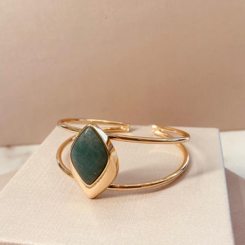 BRAC OURO AGATA VERDE