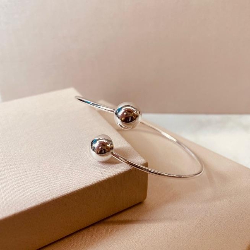 BRAC PRATA MEIA BOLAS LISAS