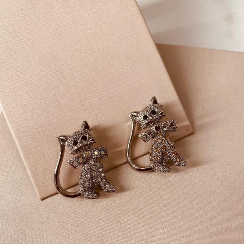 BROCHE PRATA GATO