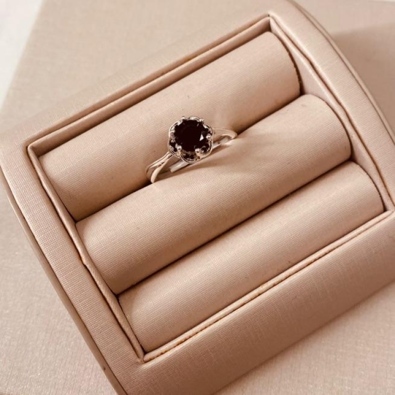 AN PRATA SOLITÁRIO PRICESA ZIRCONIA BLACK