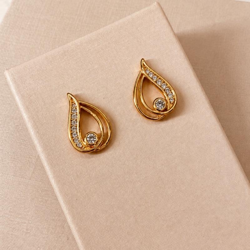 BR OURO GOTA VAZADA PONTO ZIRCONIA