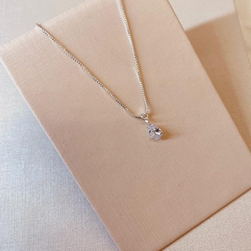 CL PRATA ZIRCONIA GOTA P