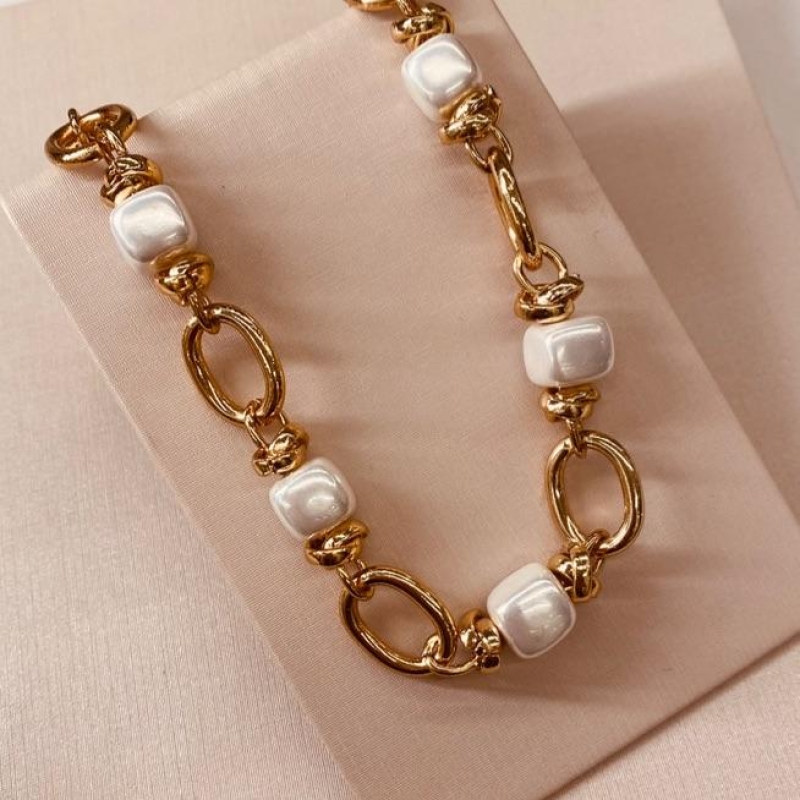 CR OURO PEROLA SHELL QUADRADA