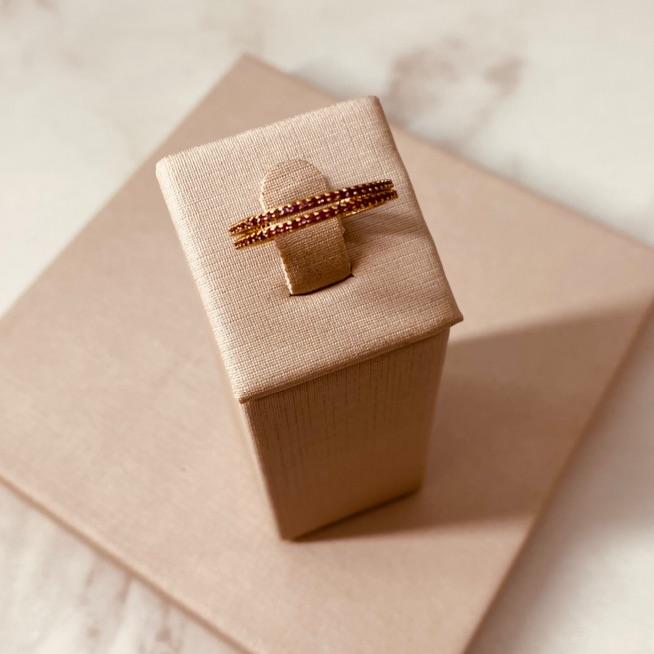 APARADOR OURO FINO MICRO CRAVEJADO ROSA