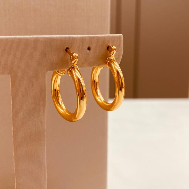 BR OURO ARGOLA CHALEIRA FINA