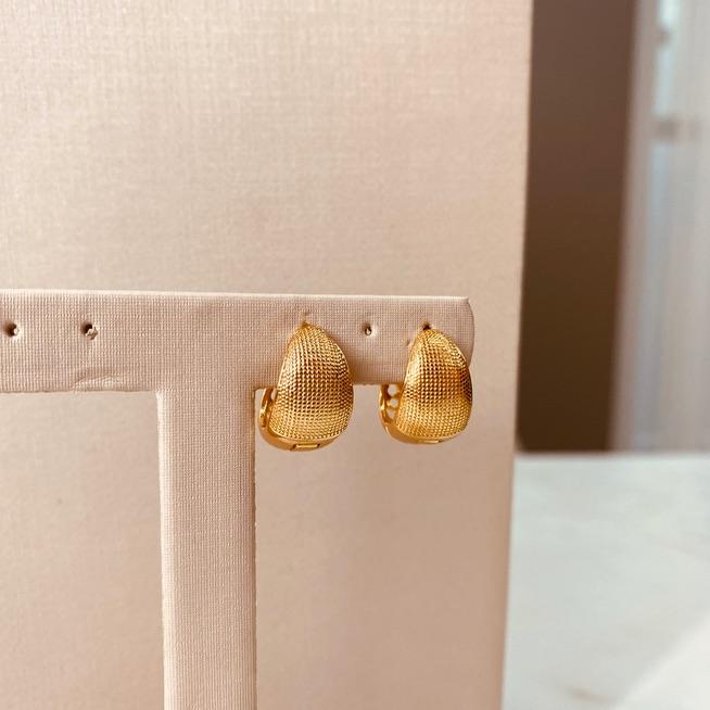 BR OURO ARGOLA CRAQUELADA GOTA