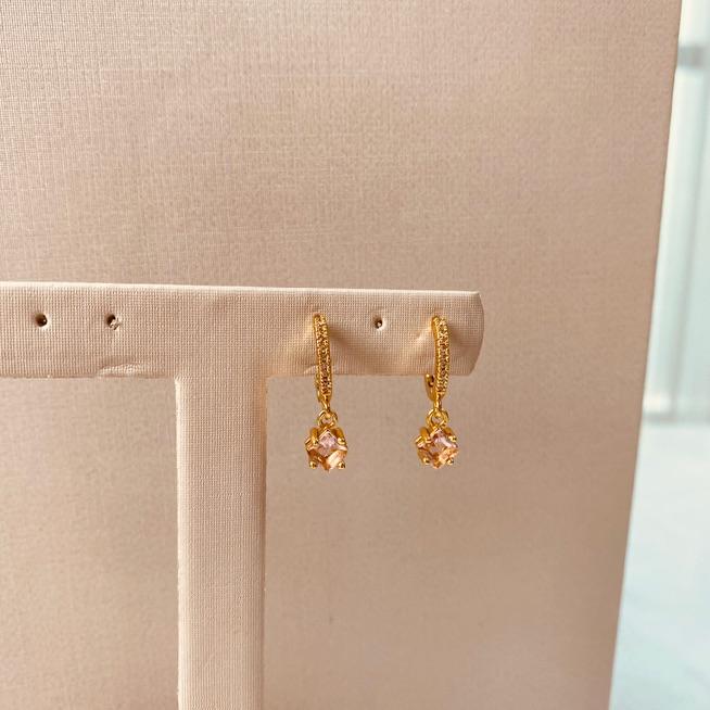 BR OURO ARGOLA FINA MICRO CRAVEJADA PG ROSA