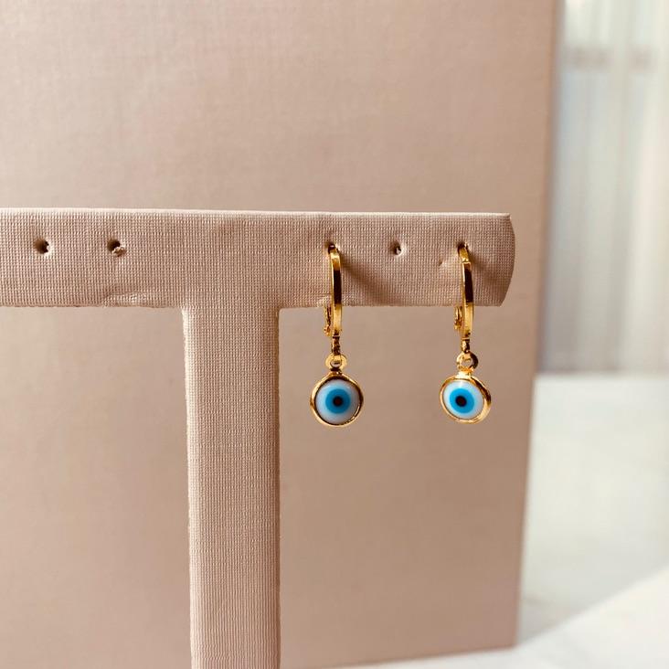 BR OURO ARGOLA FINA OLHO GREGO M