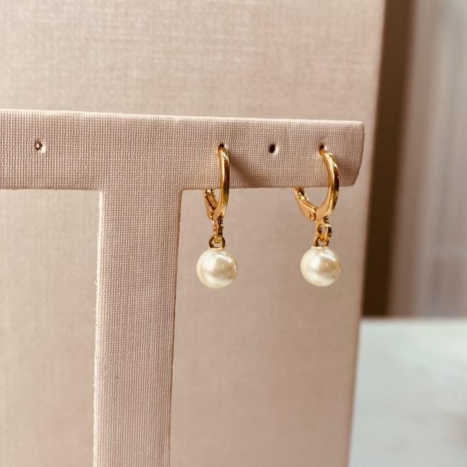 BR OURO ARGOLA FINA PG PEROLA 6MM