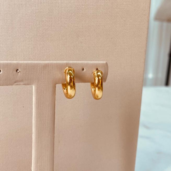 BR OURO ARGOLA TUBO GROSSA P