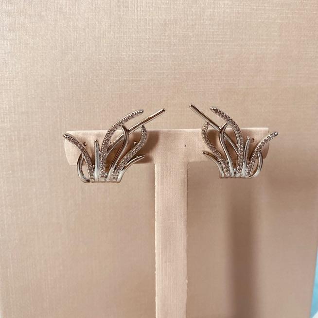 BR PRATA EARCUFF MICRO CRAVEJADO FIOS