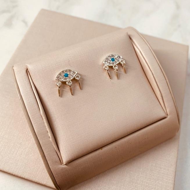 BR PRATA OLHO GREGO MICRO CRAVEJADO