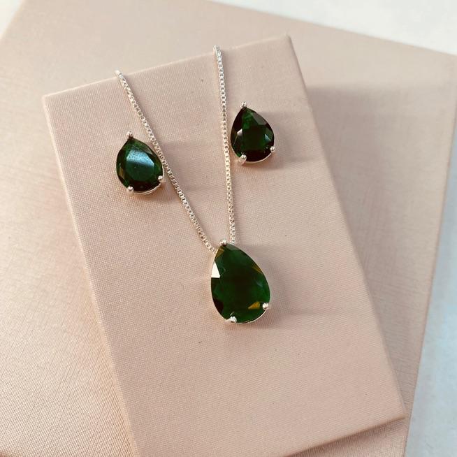 CJ PRATA GOTA ESMERALDA