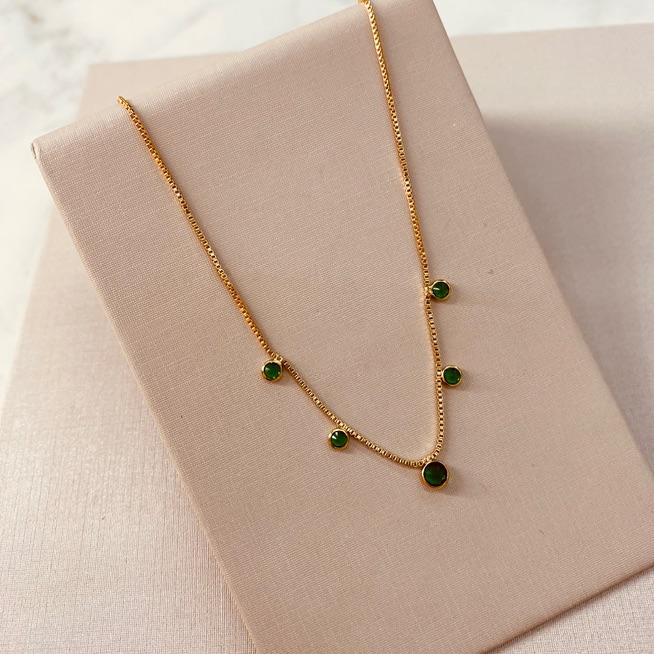 CK OURO ZIRCONIA ESMERALDA