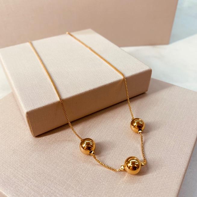 CL OURO 3 BOLAS LISAS