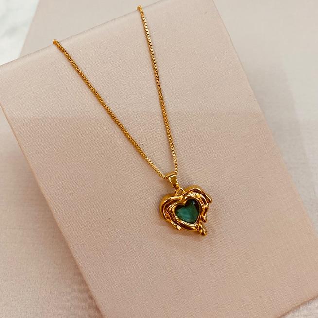 CL OURO CORAÇÃO ORGANICO ESMERALDA