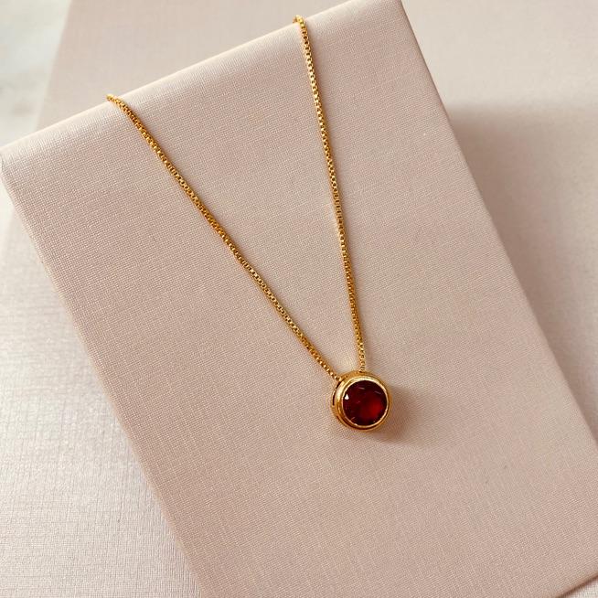 CL OURO PONTO DE LUZ RUBI 8MM CAIXA ALTA