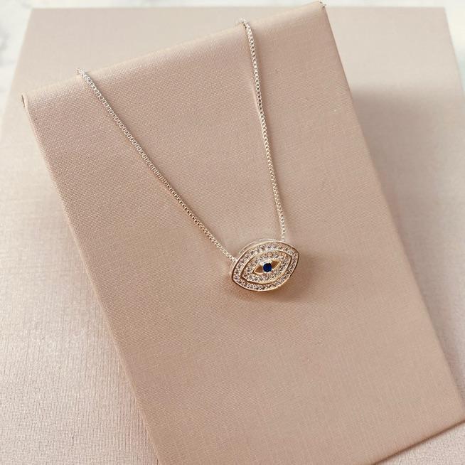 CL PRATA OLHO GREGO MICRO CRAVEJADO