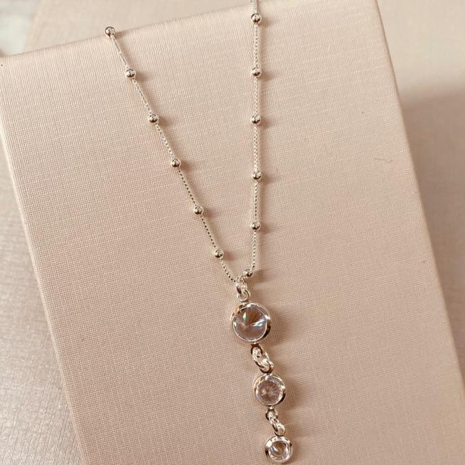 CL PRATA VENEZIANA BOLINHA ZIRCONIA GRAVATINHA