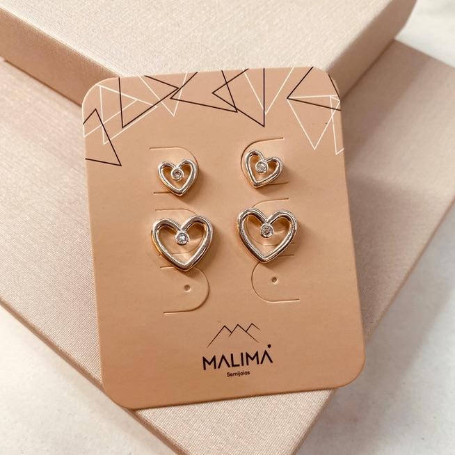 DL PRATA CORAÇÃO VAZADO ZIRCONIA