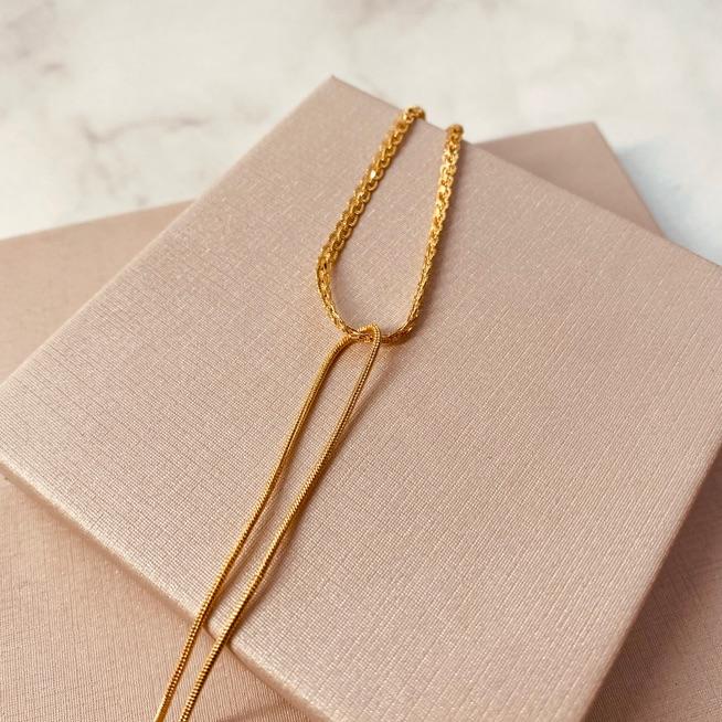 PL OURO ENTRELAÇADO RABO DE RATO COM MALHA