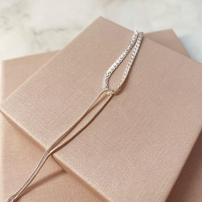 PL PRATA ENTRELAÇADO RABO DE RATO COM MALHA