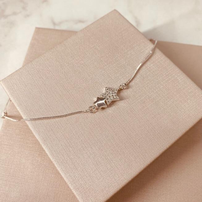 PL PRATA VENEZIANA ESTRELA LISA E MICRO CRAVEJADA