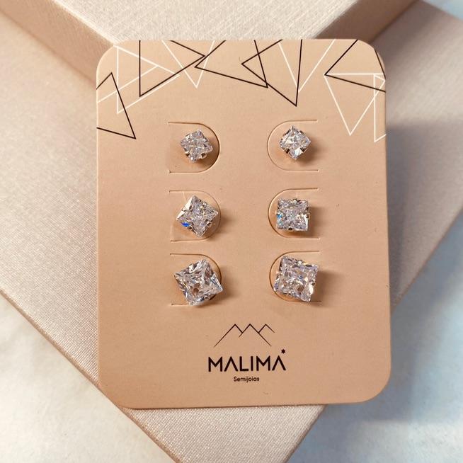 TR PRATA 925 ZIRCONIA QUADRADA 4,5,6MM